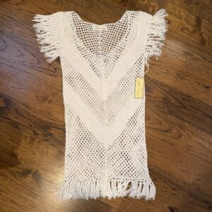 Vintage Havana White Crochet Cover-Up